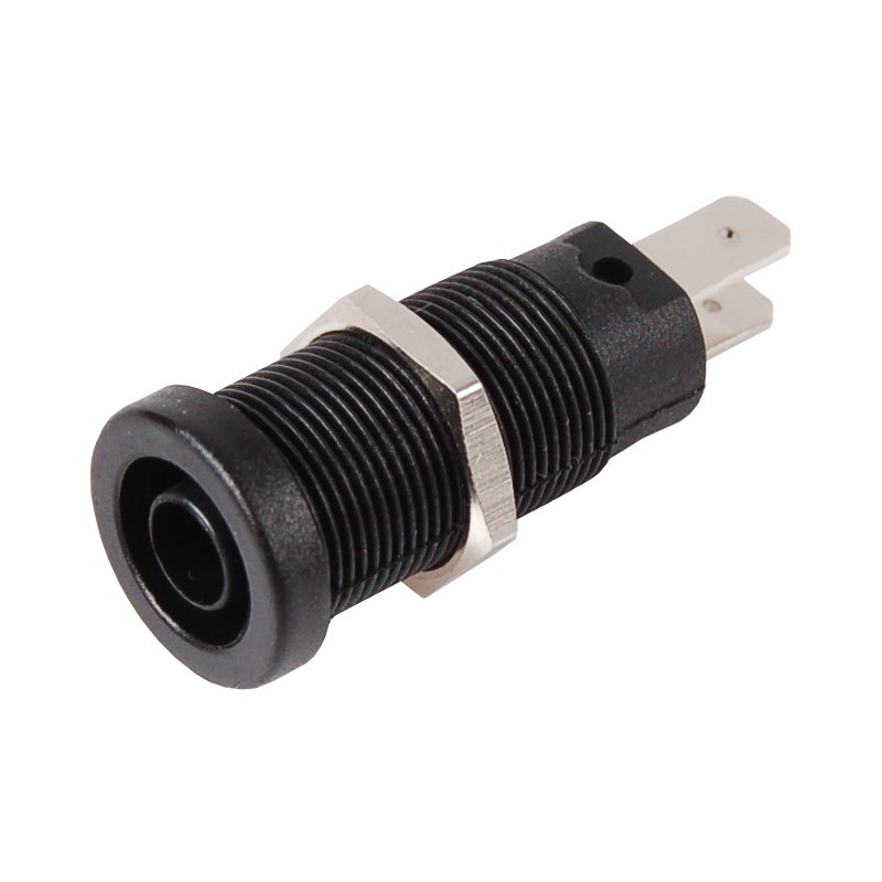 Gniazdo panelowe bezp. 4mm GLP260-BK max32A CAT III 1000V czarny