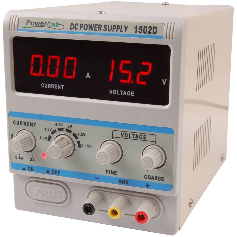 Zasilacz serwisowy 1502D DC 15V/2A LED PowerLab