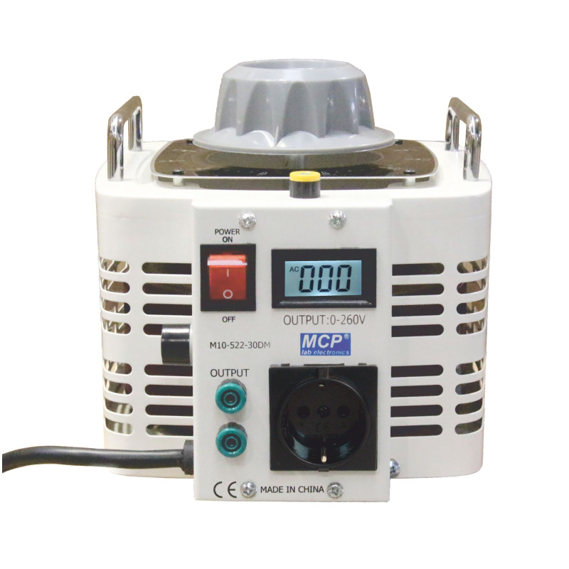 
       Autotransformator reg.  M10-522LCD-30 260V/12A 3kVA jednofazowy MCP
     