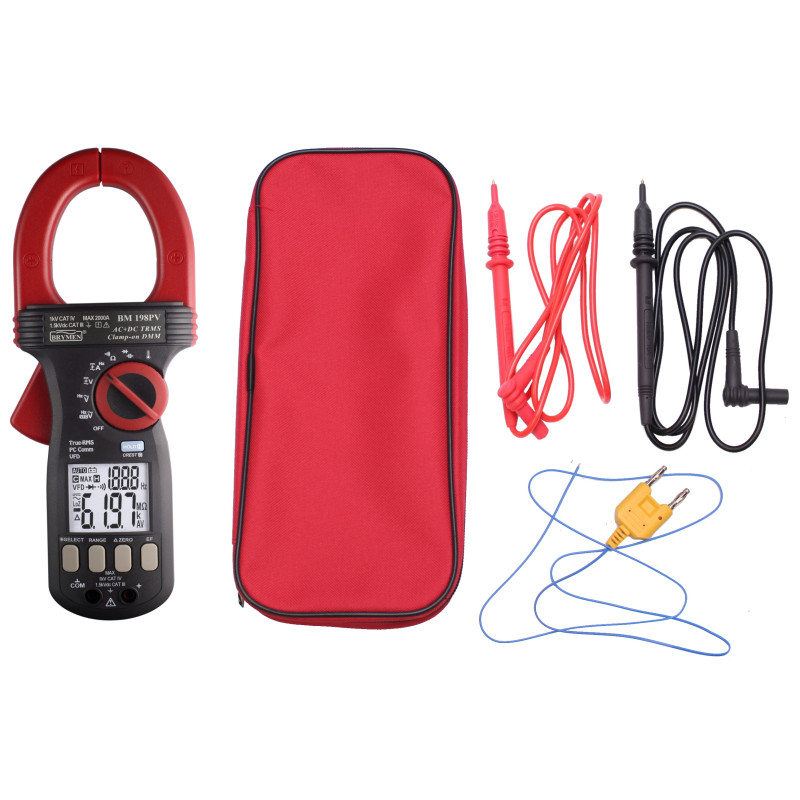 
       BM198PV Miernik cęgowy 2000A AC/DC TRMS,1500V DC,VFD,USB,CAT III 1500V Brymen
     