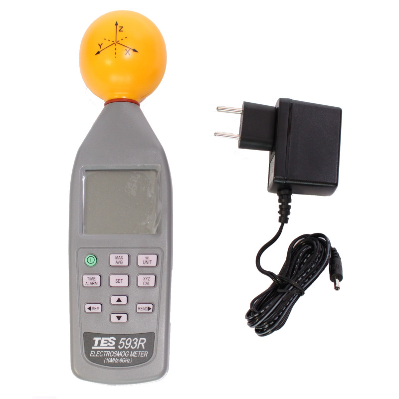 TES593R Miernik pola elektromagnetycznego 3 osiowy 10MHz-8GHz 108V/m
