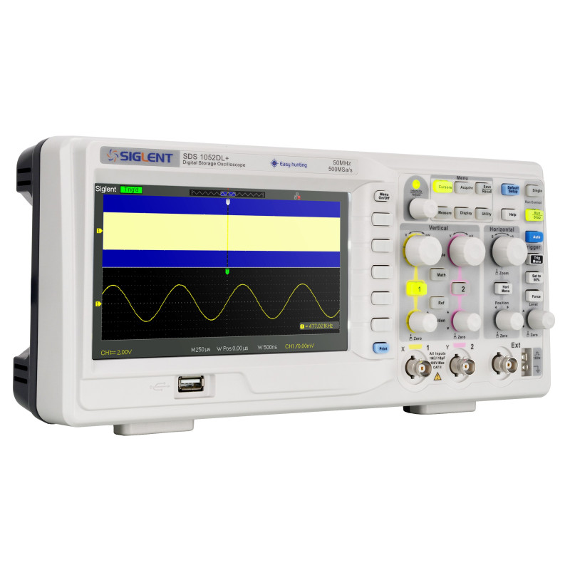 SDS1052DL+ oscyloskop 50MHz, 2kan, 500MSa/s, 30Kpts