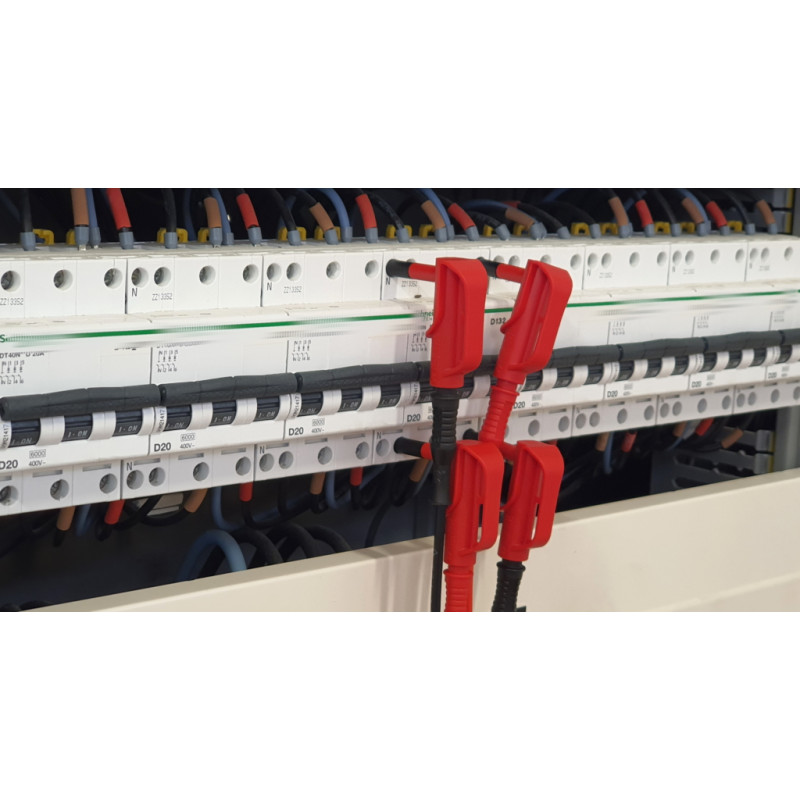 Adapter MgP6_6-IEC-RT magnetyczny 6,6mm 1500V CAT III/1000V CAT IV czerwony do 6315/6305