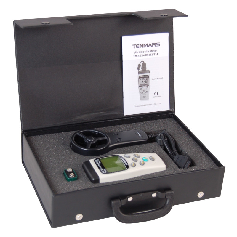 
       TM413 Anemometr, przepływ,temp,wilgotność TENMARS
     