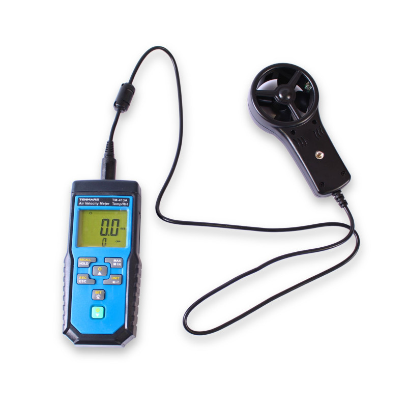 TM413A Anemometr, przepływ, temp, wilgotność TENMARS