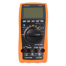 VC99 Multimetr TRMS LCD 6000max NCV, MAX/MIN/HOLD, Temp, hFE, Bargraf, Duty