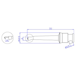 Chwytak haczyk. MIDI CH135-R, 3A, czerwony