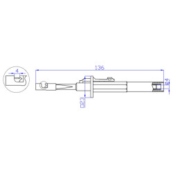 Chwytak bezp. z igłą gn. 4mm CH163-BK CAT III 1000V 10A czarny