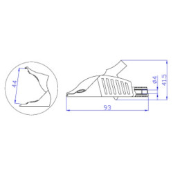 
       Krokodylek bezp. gn. 4mm KK263-R CAT III 1000V 32A czerwony
     