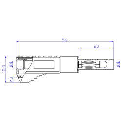 Wtyk banan bezp. 4mm do poł. wież. WW450-GN 32A zielony