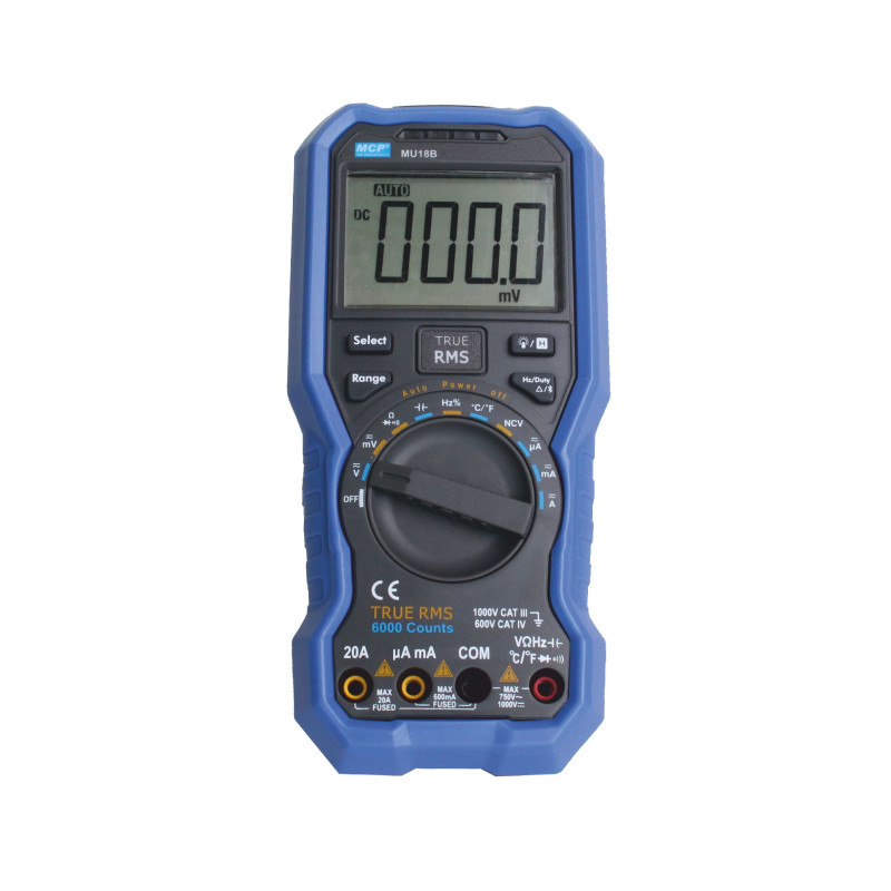 
       MU18B Multimetr TRMS LCD5999max CAT IV 600V z Bluetooth
     