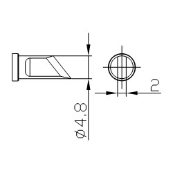 Grot 664 nóż 4,8mm do LF2000/LF8800/LF853D