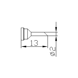 Grot 657 Cylinder 2mm ścięty do LF2000/LF8800/LF853D