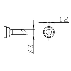 Grot 666 nóż 3mm do SMD  LF2000/LF8800/LF853D