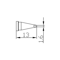 Grot 661 stożek ścięty 1,6mm do LF2000/LF8800/LF853D