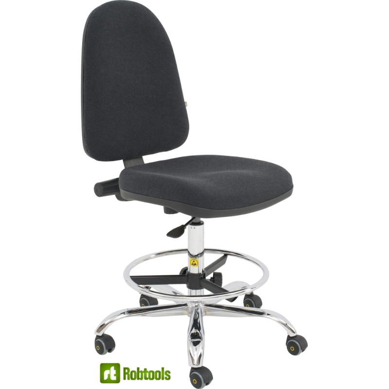 
       RS-K1ESD Krzesło ESD Basic, regulacja wysokości siedziska 480-610 mm, tkanina standardowa
     