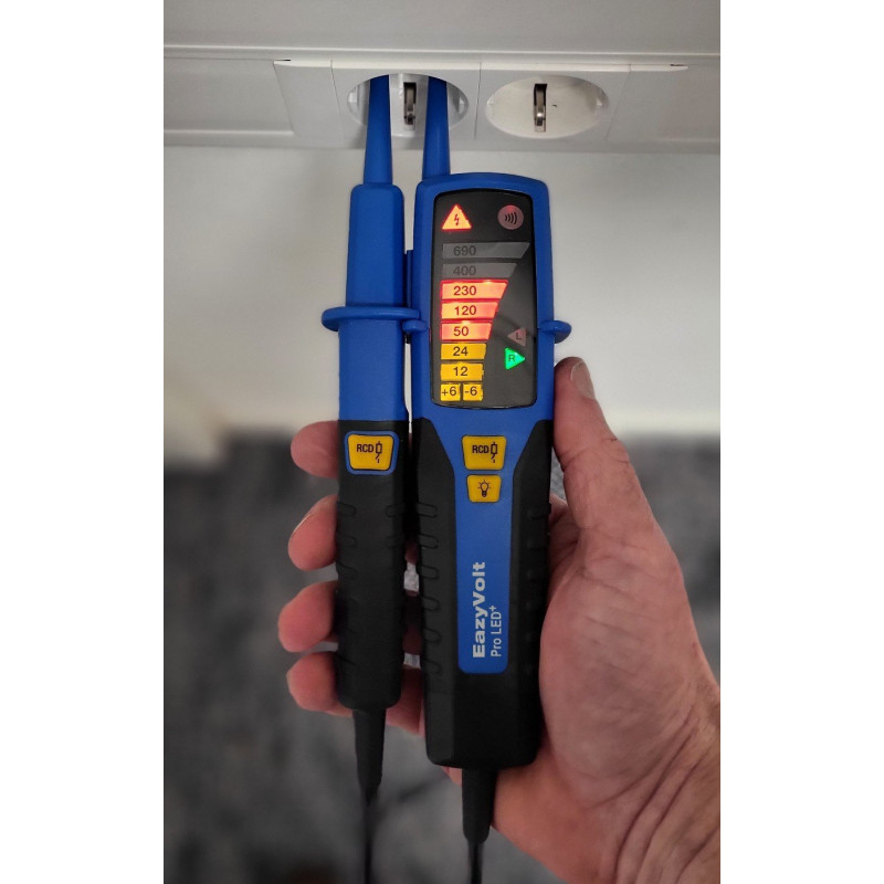 Eazy Volt PRO LED+ Tester elektryka 6..690VAC/DC + RCD