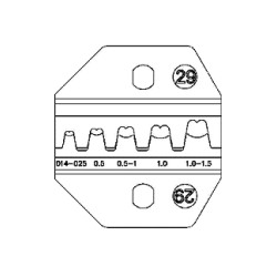 OPT LY-29B szczęki do konektorów nieizolowanych 0,14-1,5mm2 do PA-6B, LY, BN