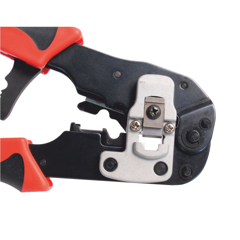 OPT LY580ER Zaciskarka wtyków przelotowych 8p8c RJ45, ściągacz izolacji