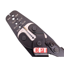 OPT IWC1424AB Zaciskarka konektorów nieizolowanych 0,25-2,5mm2 (żyła, izolacja) AWG 24-14 fi 3,45/4,25mm (gumki uszczelniające)