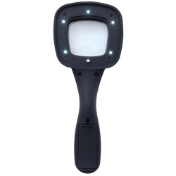 Lupa ręczna LR-1 podświetl. 65mm/4x,  6 LED