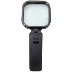 Lupa ręczna LR-2 podświetl. 80x80mm/3x,  4 LED