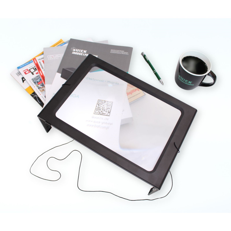 Lupa soczewka Fresnela 2,5x do czytania z podświetleniem LED