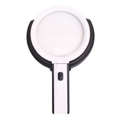 Lupa ręczna ze stopką 138mm/1,8x 25mm/5x z podświetleniem LED