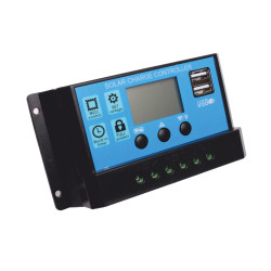 Regulator ładowania solarny PWM NVYJSS10A 10A 12/24V, PV25V/50V LCD, USB