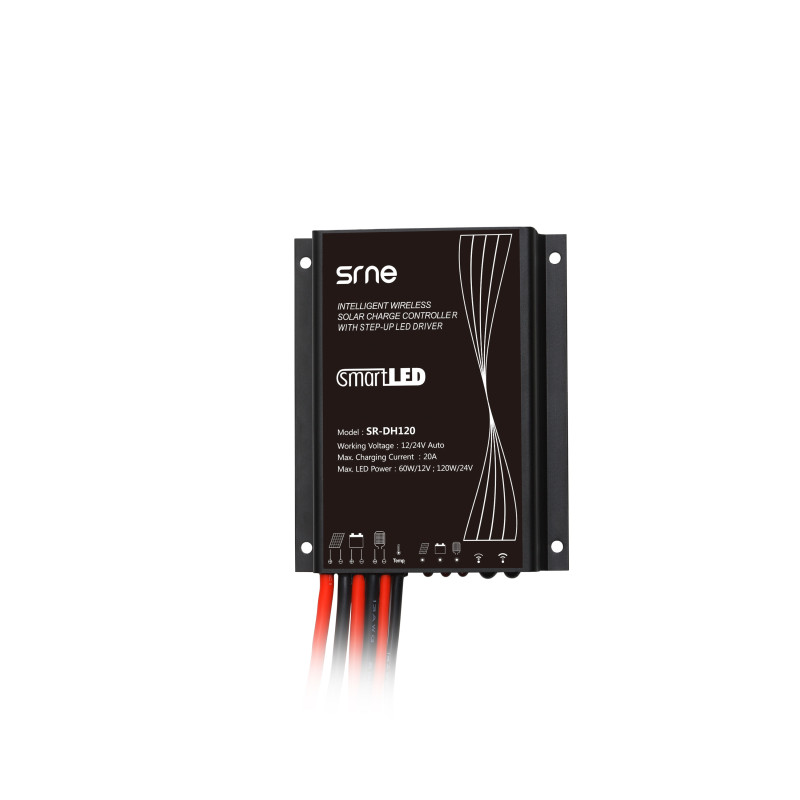 Regulator ładowania solarny PWM SR-DH120LC 20A 12V/24V LC, IP68