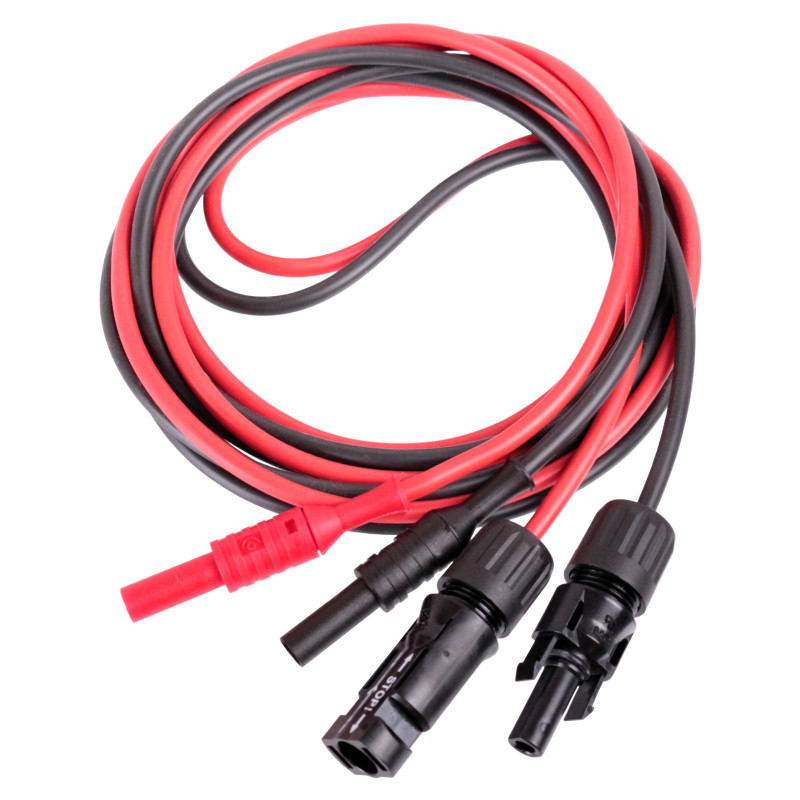 PP SOL2-MC4 Przewody 2m wtyk/gniazdo MC4 - wtyk banan bezpieczny 4mm czerwony+czarny