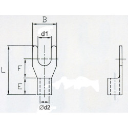 KWN2-4 Końc. widełk. nieizol. 1,5-2,5mm2/M4 100szt