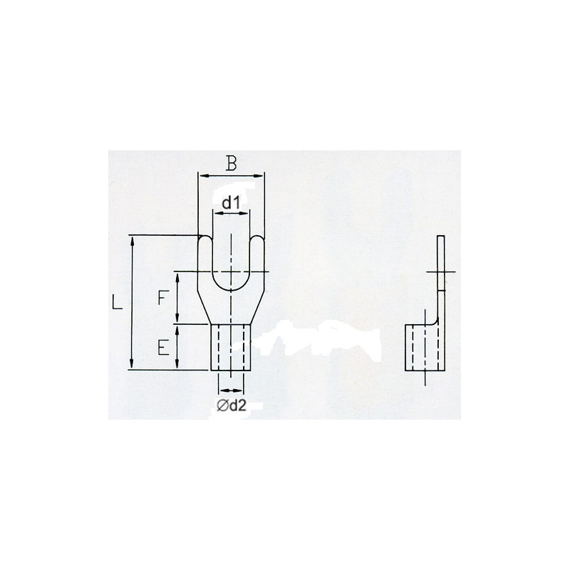 KWN2-4 Końc. widełk. nieizol. 1,5-2,5mm2/M4 100szt