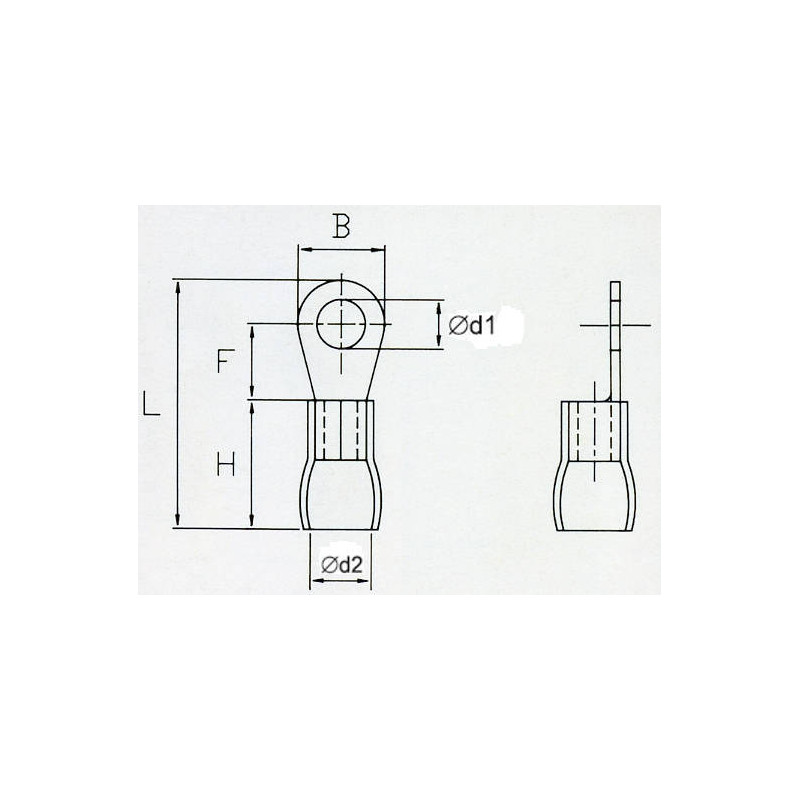 OKB3 Końcówka oczkowa izol. M3 Easy Entry 100szt