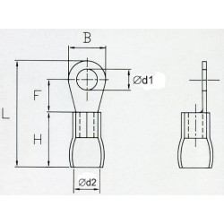 OKB8 Końcówka oczkowa izol. M8 Easy Entry 100szt