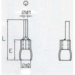 KKB Końcówka izolowana bolcowa 1,9mm Easy Entry 100szt