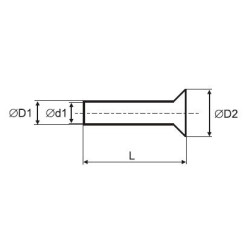 KRN025007 Tulejka nieizolow. 2,5mm2x7   100szt
