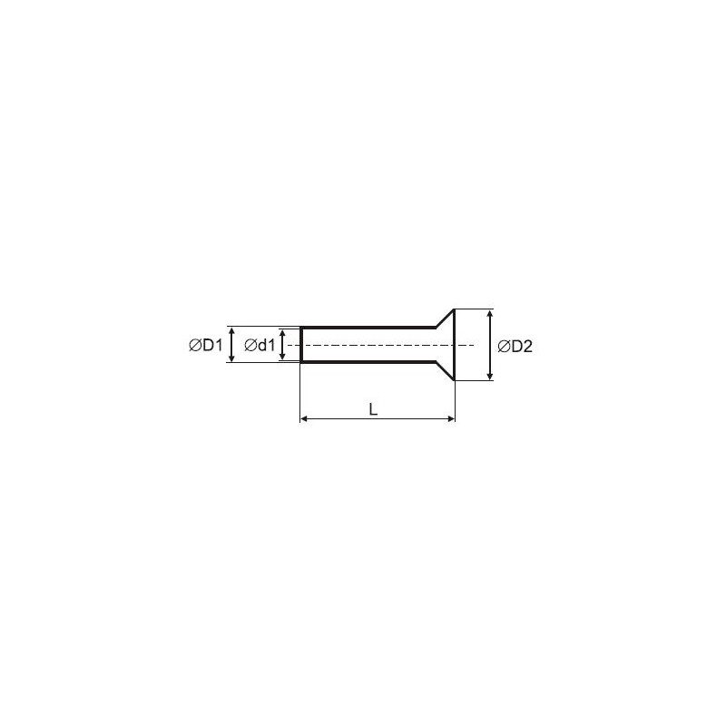 KRN025007 Tulejka nieizolow. 2,5mm2x7   100szt