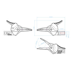 Krokodylek bezp. gn. 4mm KK1A-0032-R CAT IV 600V, 20A czerwony