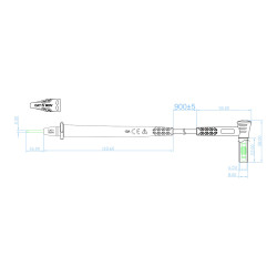 PP 1S Przewody pomiarowe 1S0005 10A, CAT IV 600V czerwony + czarny