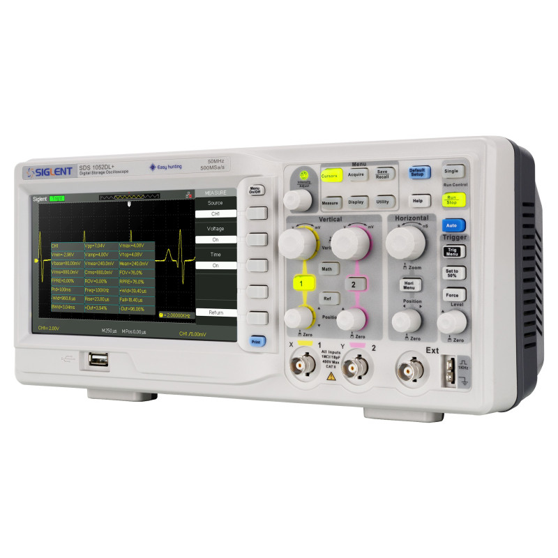 SDS1052DL+ oscyloskop 50MHz, 2kan, 500MSa/s, 30Kpts