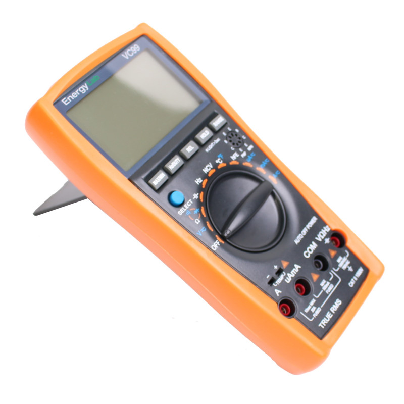 VC99 Multimetr TRMS LCD 6000max NCV, MAX/MIN/HOLD, Temp, hFE, Bargraf, Duty