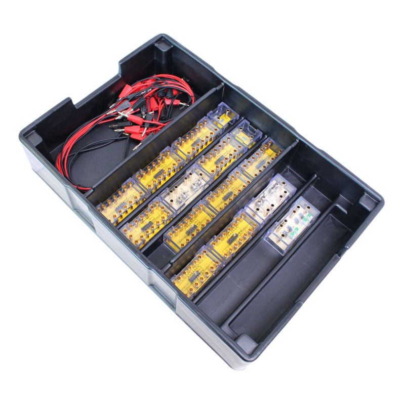 F1-2 Makieta szkolna - podstawy bramek logicznych 16 ćwiczeń