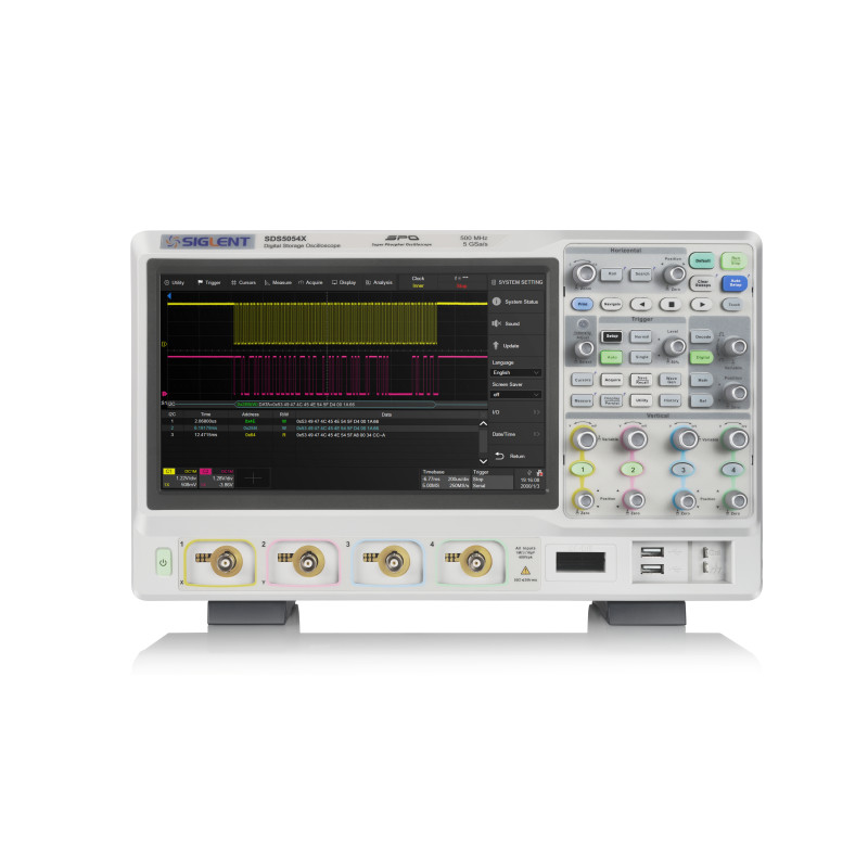 SDS5034X oscyloskop 350MHz, 4kan, 5GSa/s, 250Mpts, SPO