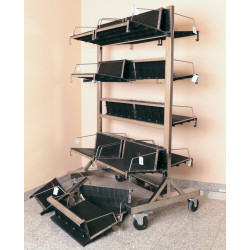 SL-605 Wózek transp. ESD do zaw. racków 1050x540x1400