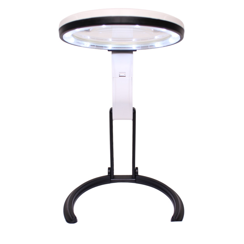 Lupa ręczna ze stopką 138mm/1,8x 25mm/5x z podświetleniem LED