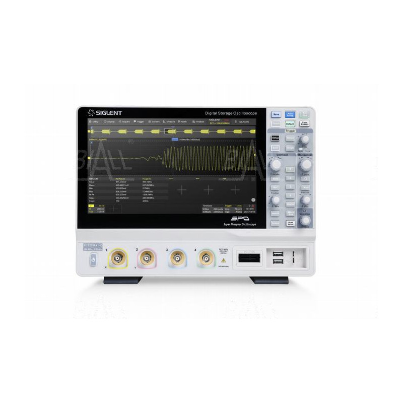 SDS2104X HD oscyloskop 100MHz/4-kan, 2GSa/s, 12-bit, 200Mpts