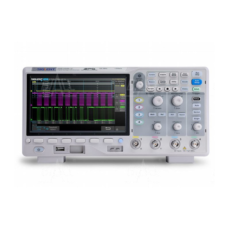 SDS1104X-U oscyloskop 100MHz, 4kan, 1GSa/s, 14Mpkt, SPO