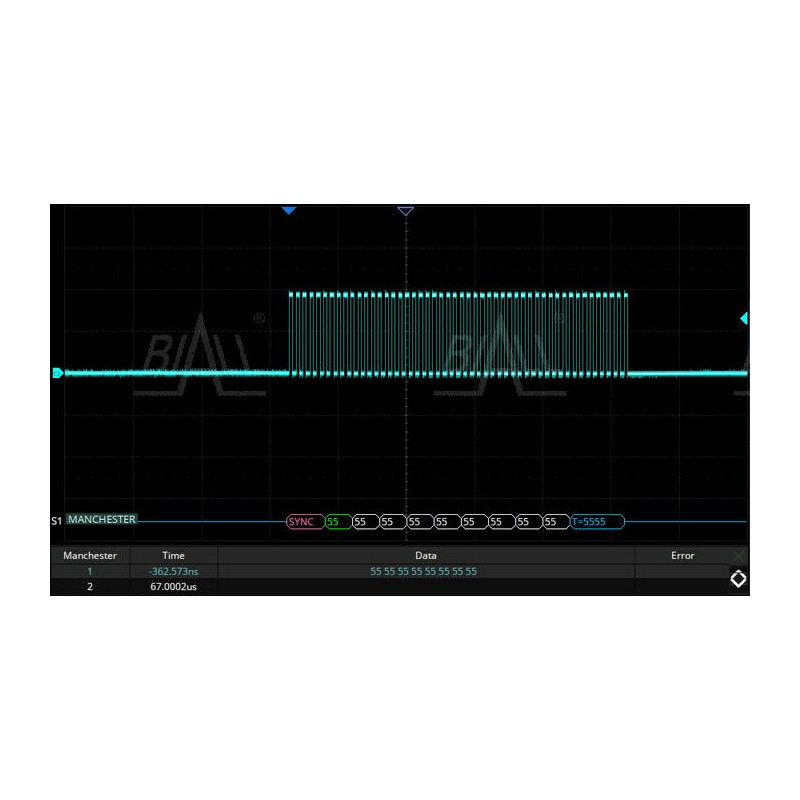 SDS-2000XP-Manchester dekodowanie (oprogramowanie)