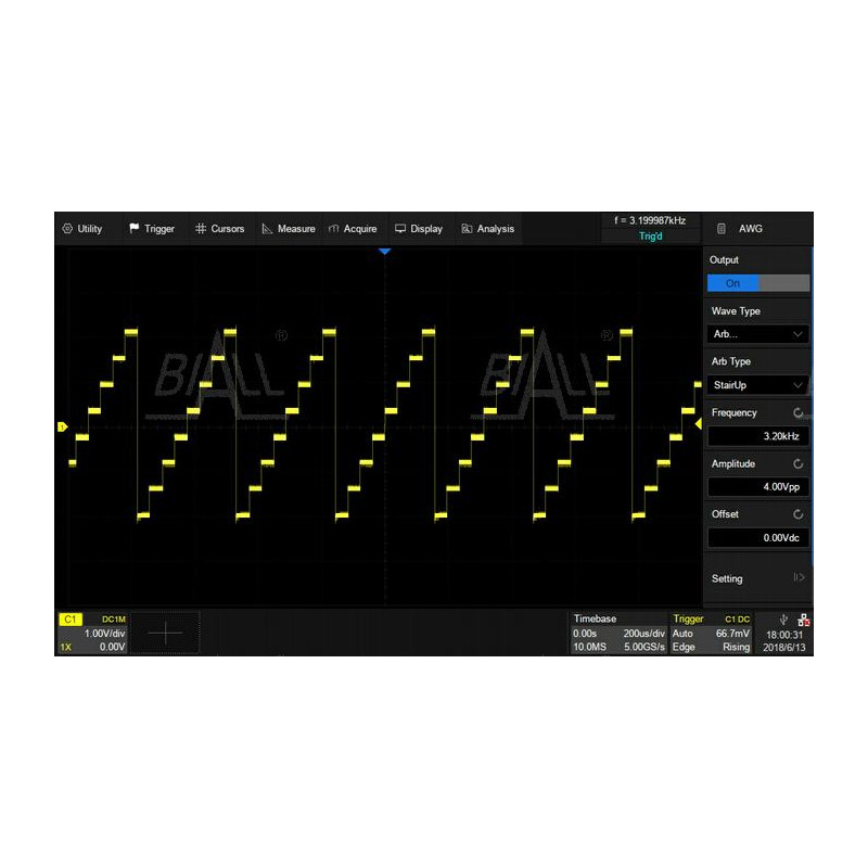 SDS-1000X-E-FG funkcja 25MHz / generator przebiegów arbitralnych (oprogramowanie)